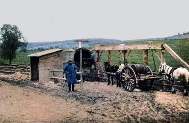 A French water supply station, Verdun, 1916